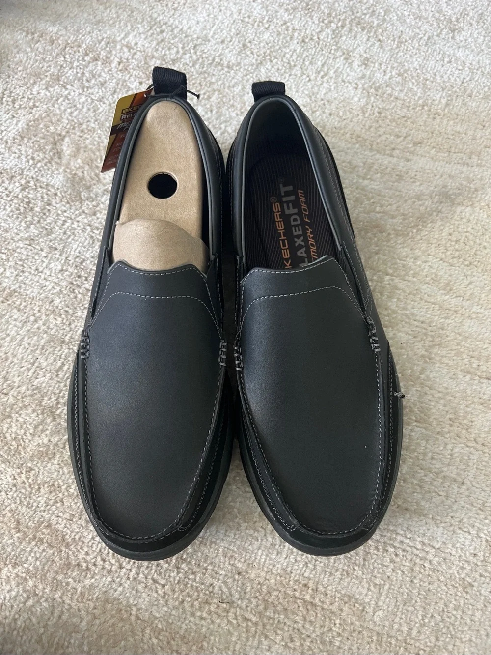 Skechers Men’s Black Slip-On relax fit memory foam Casual Loafers